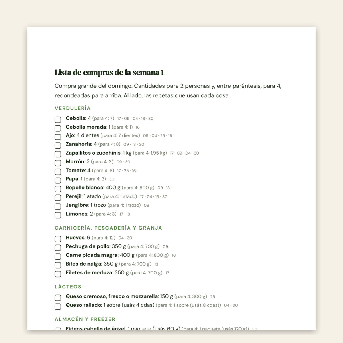 Menú de 4 semanas: 30 cenas rápidas