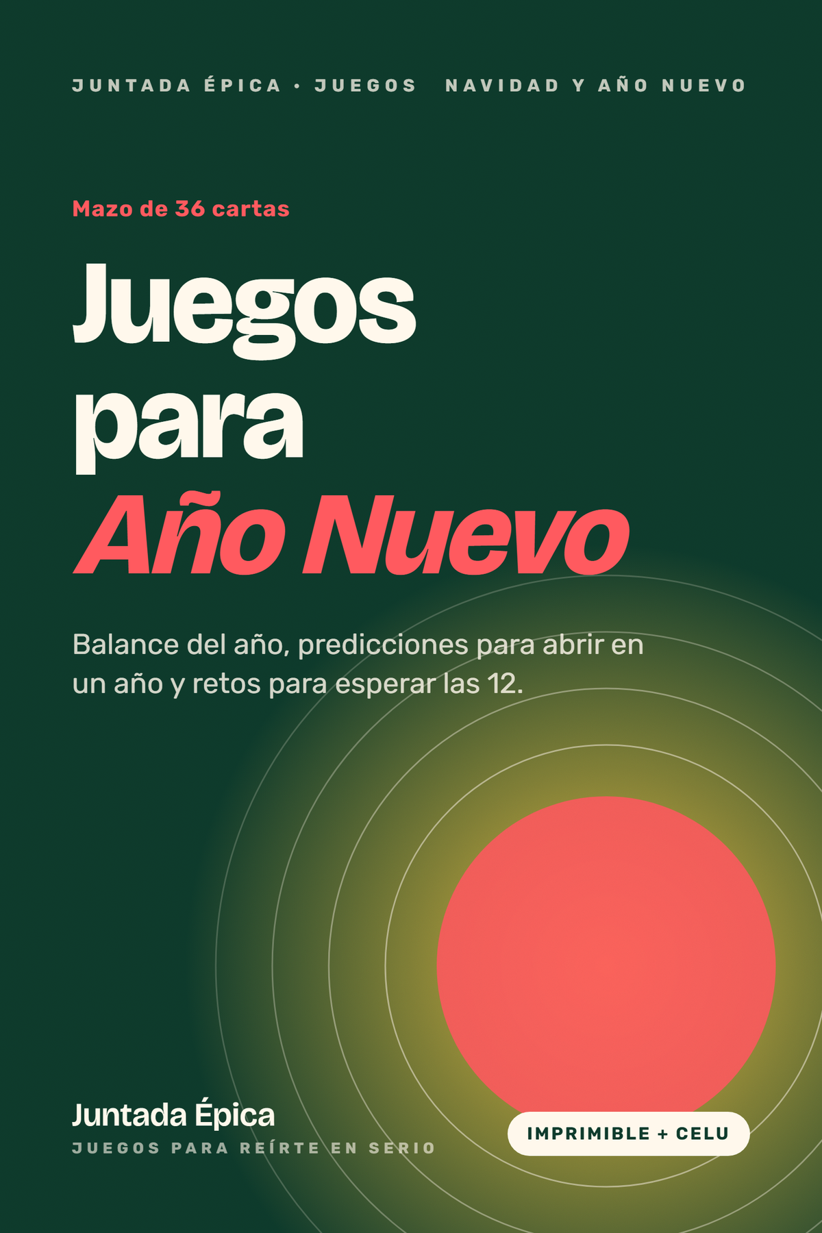 Juegos para Año Nuevo (36 cartas)
